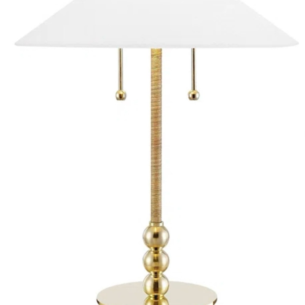 Elegant Gold and White Table Lamp